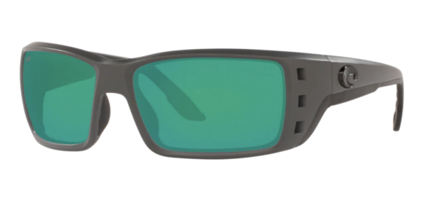 Costa Permit Polarized Sunglasses Matte Grey Green Mirror Glass